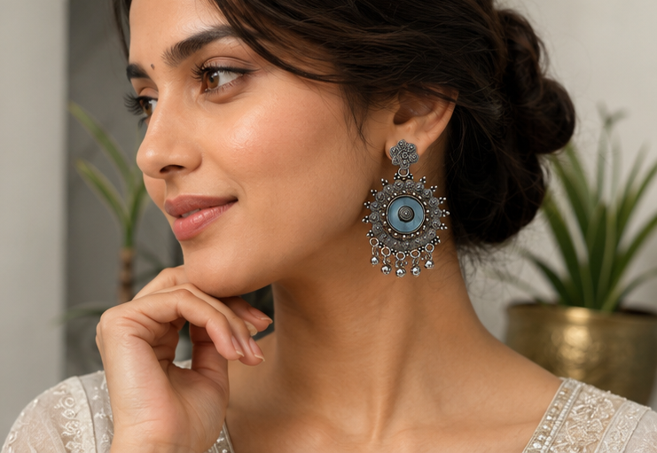 Oxidised Boho Earrings
