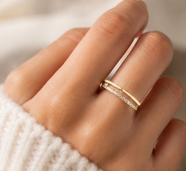 RHINESTONE AD RING