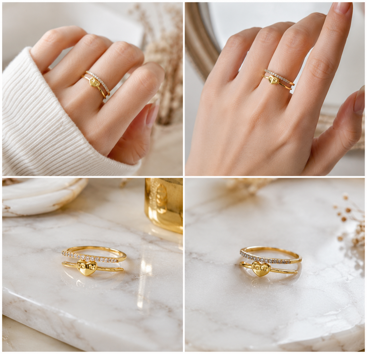 RHINESTONE AD RING