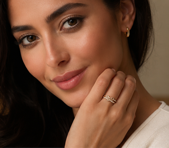 RHINESTONE AD RING