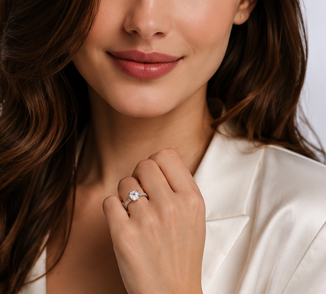CLEAR RHINESTONE AD RING