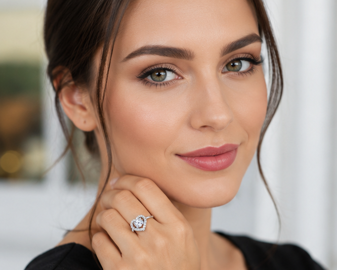 CLEARL RHINESTONE AD RING