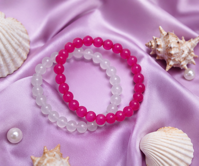 OPAQUE GLASS BRACELETS ( SET OF 2 )
