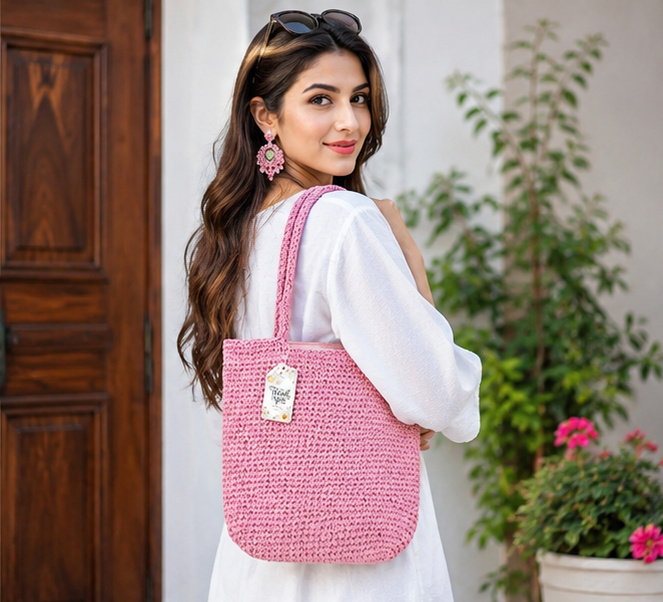 HANDMADE COTTON CROCHET BAG