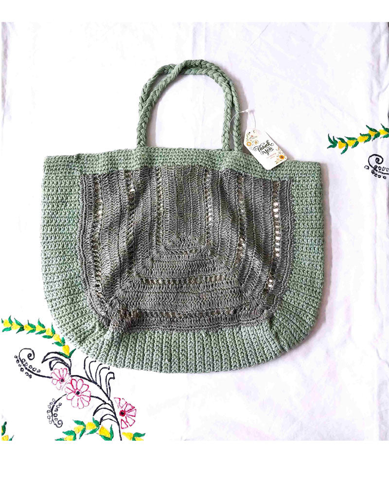 HANDMADE COTTON CROCHET BAG