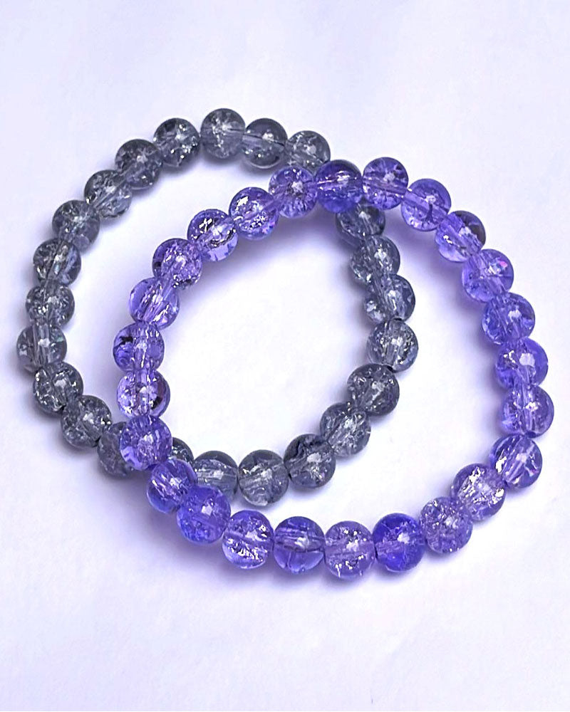 CRACKLE GLASS BRACELETS ( SET OF 2 )