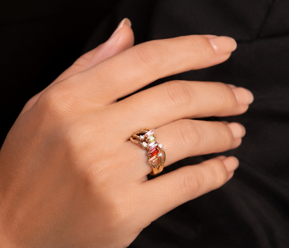 MULTI-COLOR STONE AD RING