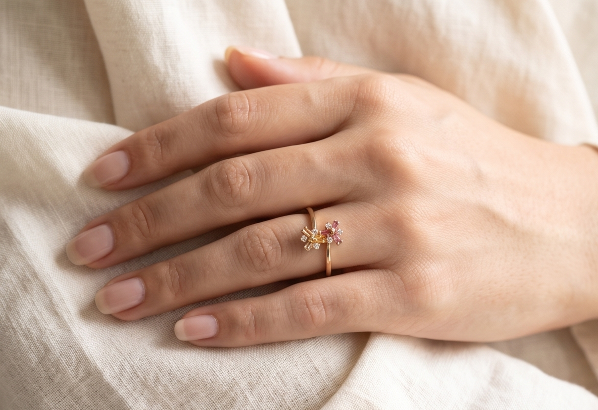 RHINESTONE AD RING