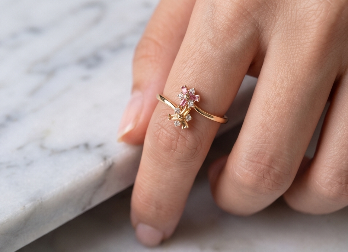 RHINESTONE AD RING