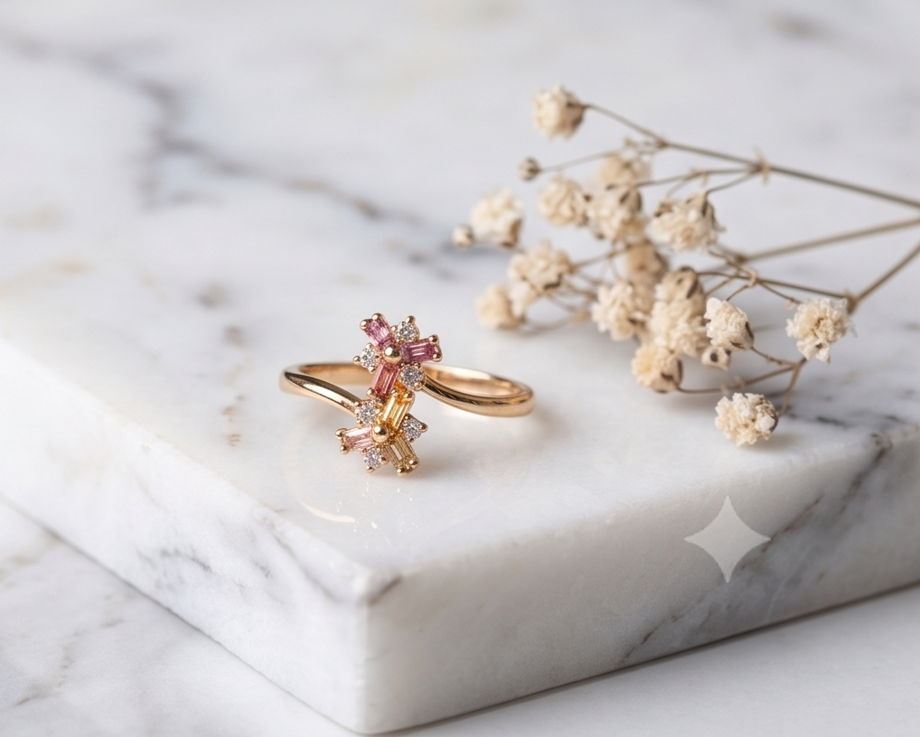 RHINESTONE AD RING