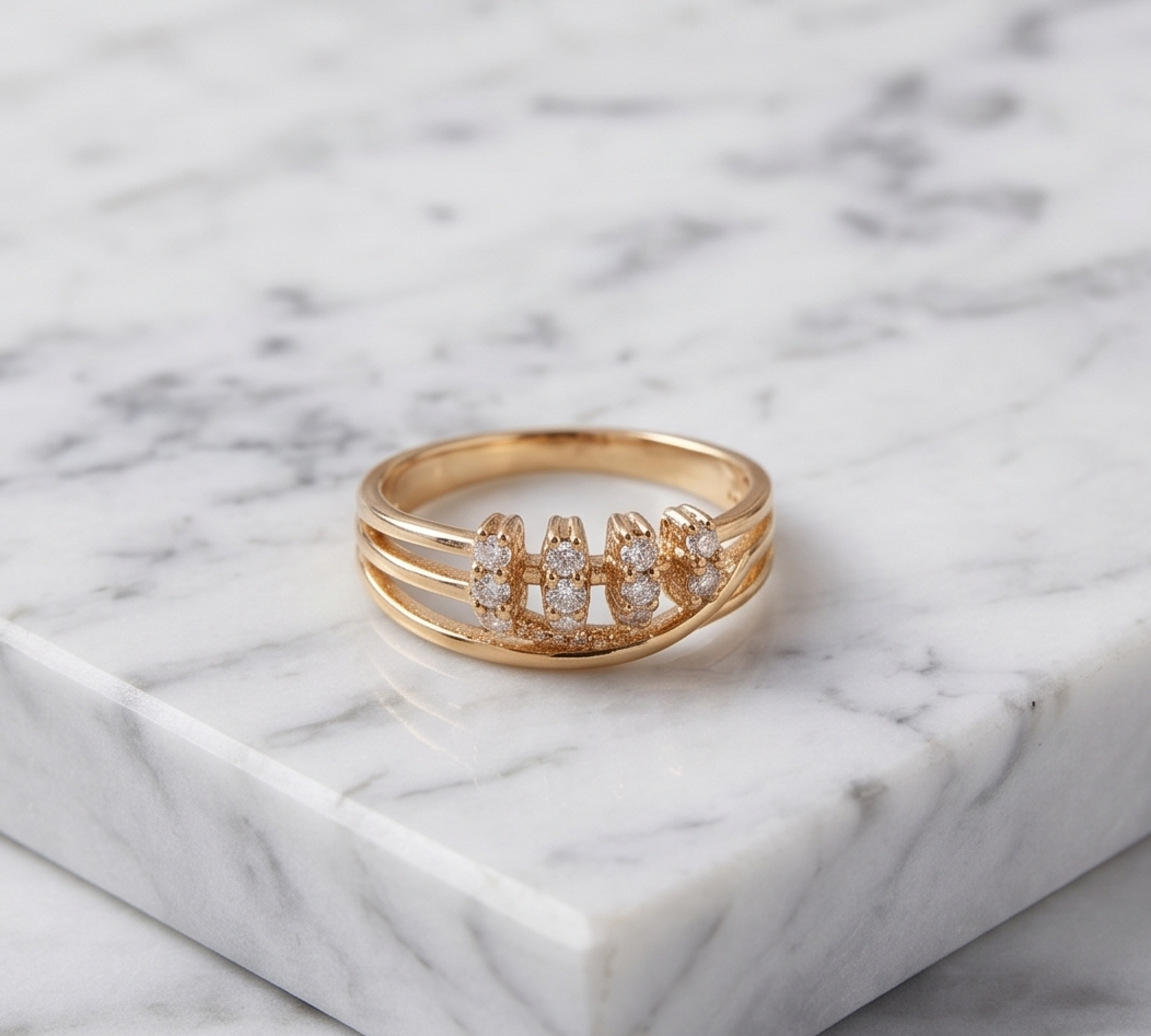 RHINESTONE AD RING