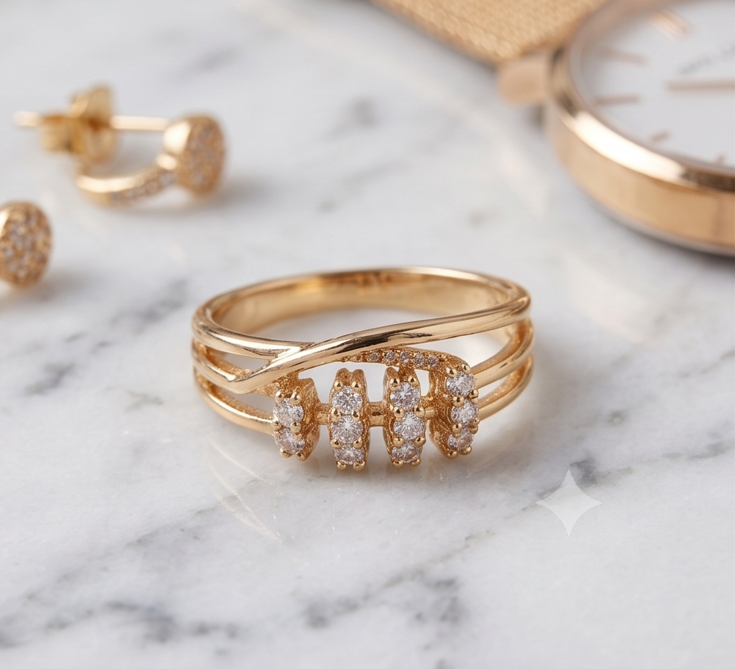 RHINESTONE AD RING