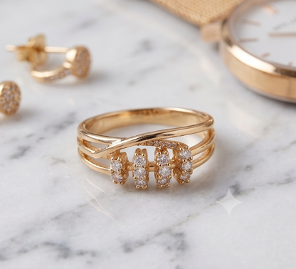 RHINESTONE AD RING