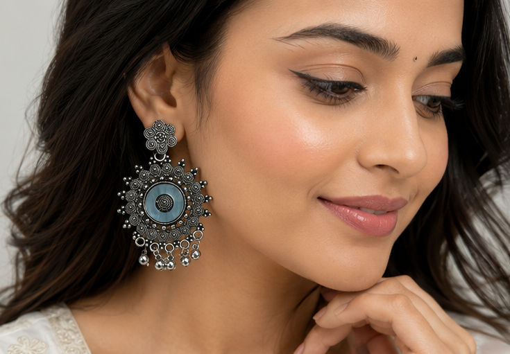 Oxidised Boho Earrings