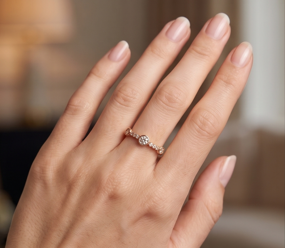 RHINESTONE AD RING