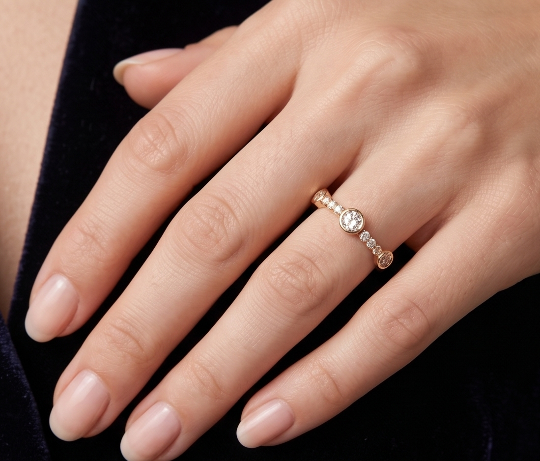RHINESTONE AD RING