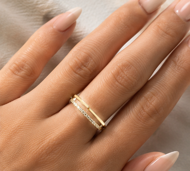 RHINESTONE AD RING