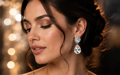Crystal Tear Drop Earring