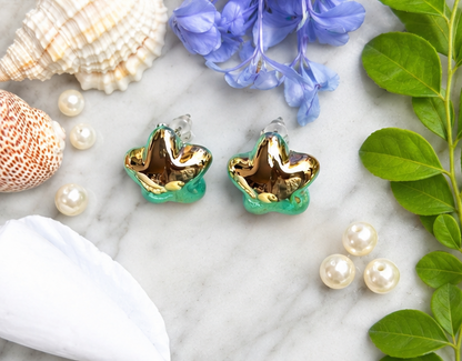 Golden Flower Stud