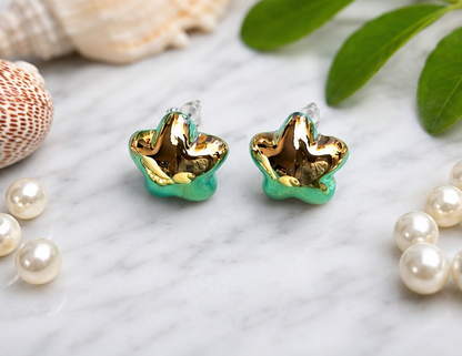 Golden Flower Stud