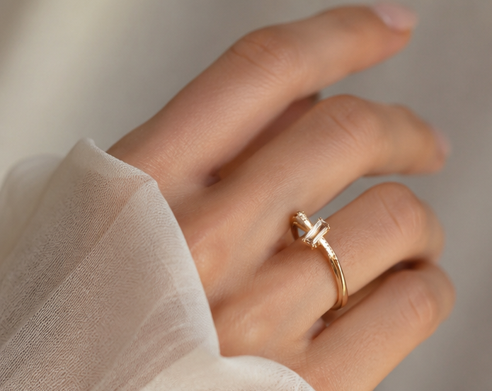 RHINESTONE AD RING