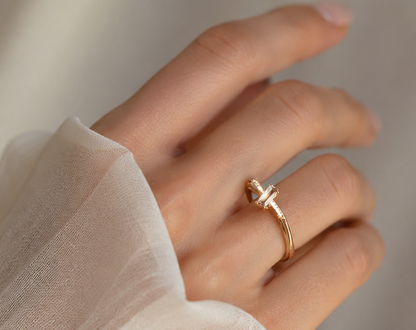 RHINESTONE AD RING