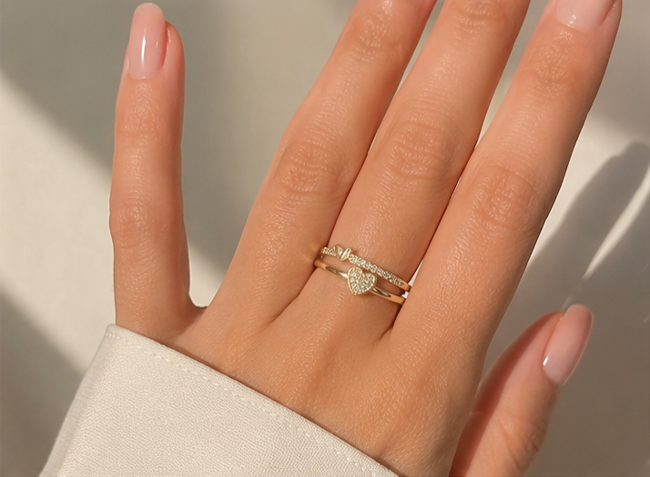 RHINESTONE AD RING