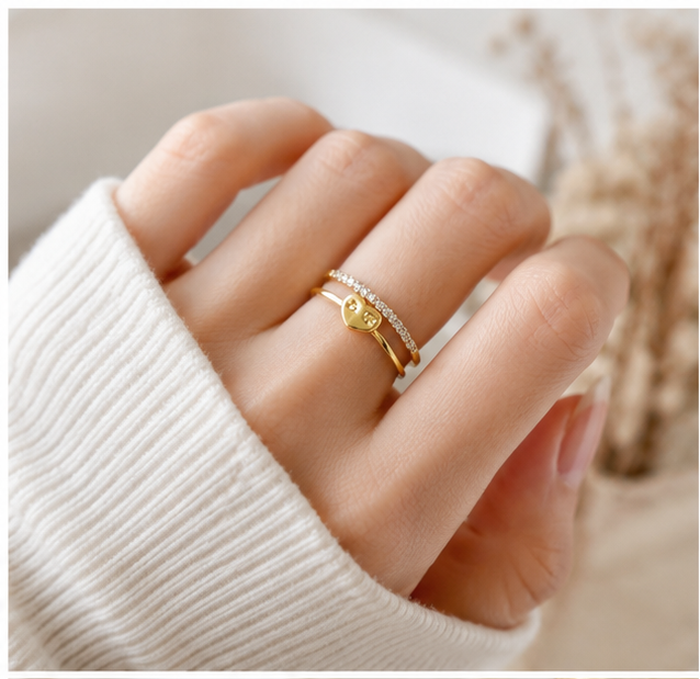 RHINESTONE AD RING