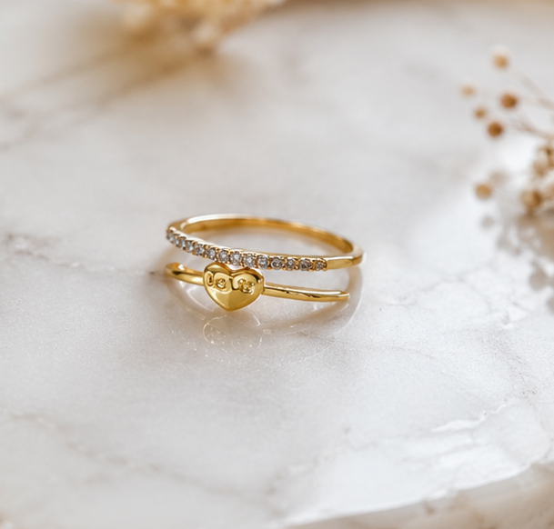 RHINESTONE AD RING