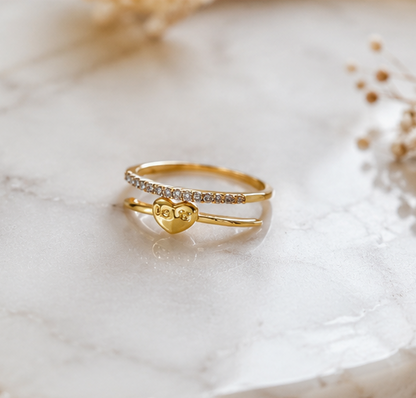RHINESTONE AD RING