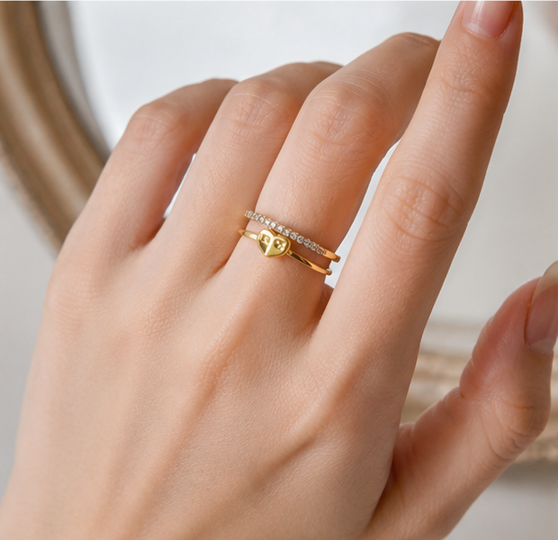 RHINESTONE AD RING