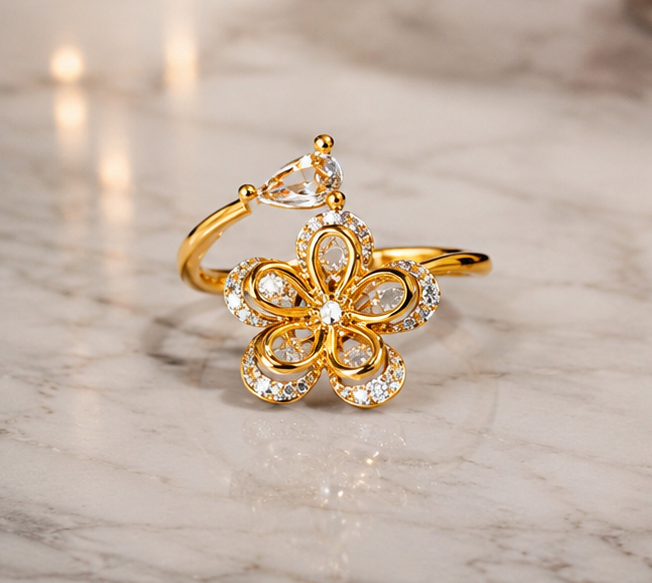RHINESTONE AD RING