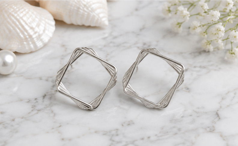 Square Spiral Earring