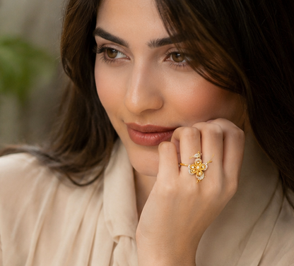 RHINESTONE AD RING