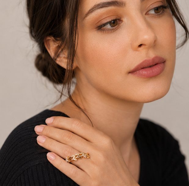 RHINESTONE AD RING