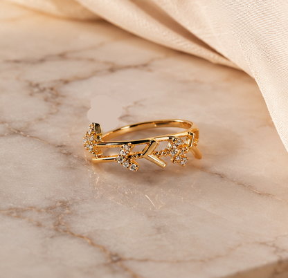 RHINESTONE AD RING