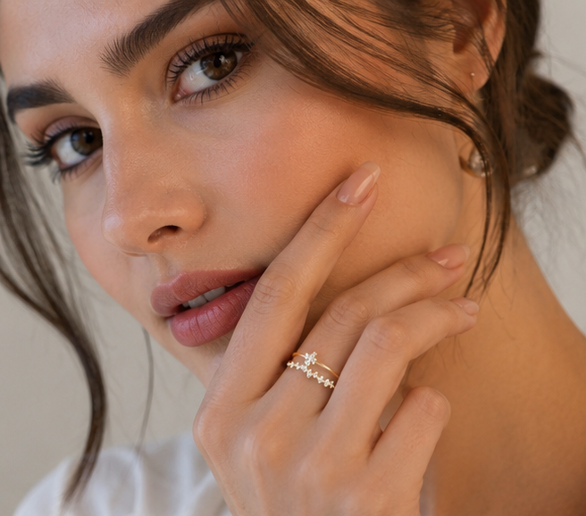 RHINESTONE AD RING