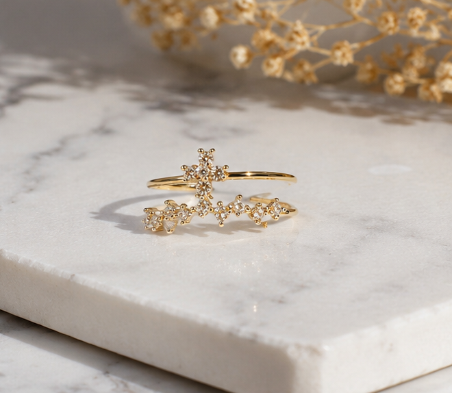RHINESTONE AD RING