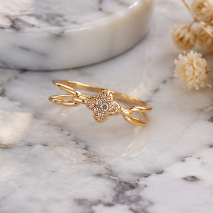RHINESTONE AD RING