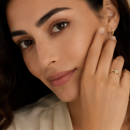 RHINESTONE AD RING