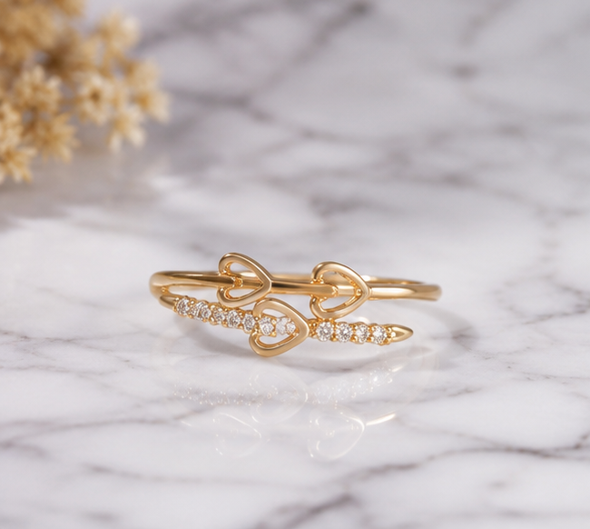 RHINESTONE AD RING