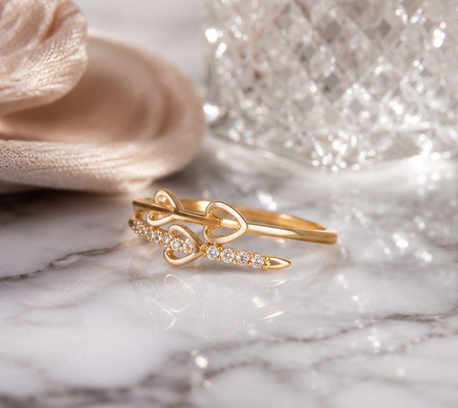 RHINESTONE AD RING