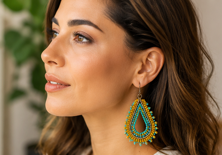 Beaded Dangle Earring