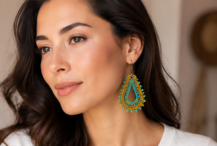 Beaded Dangle Earring