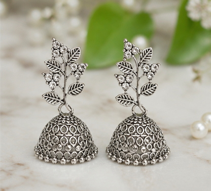 Leaf Design Drop Dangle Jhumki