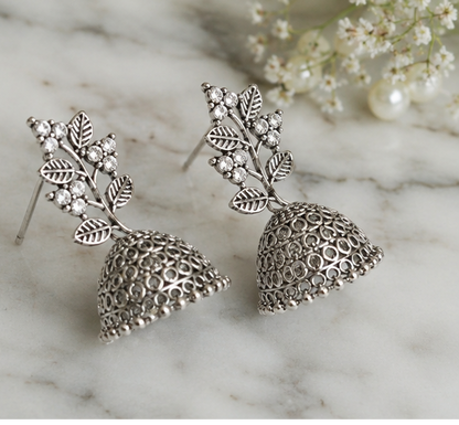 Leaf Design Drop Dangle Jhumki