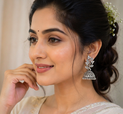 Leaf Design Drop Dangle Jhumki