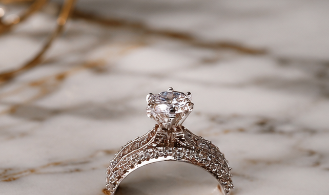 CLEAR RHINESTONE AD RING