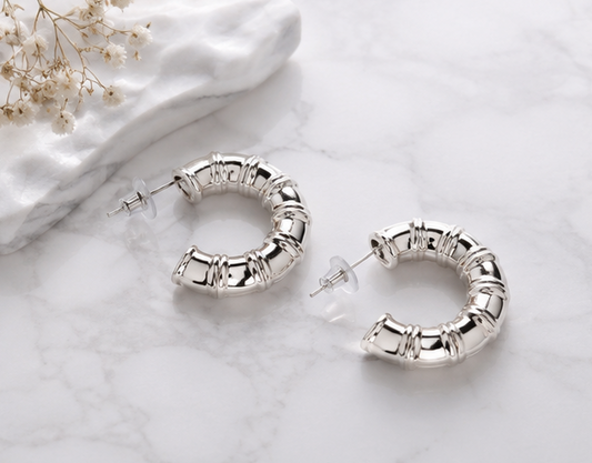 Bamboo Hoop Earrings