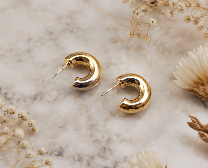 Chunky Half Hoops